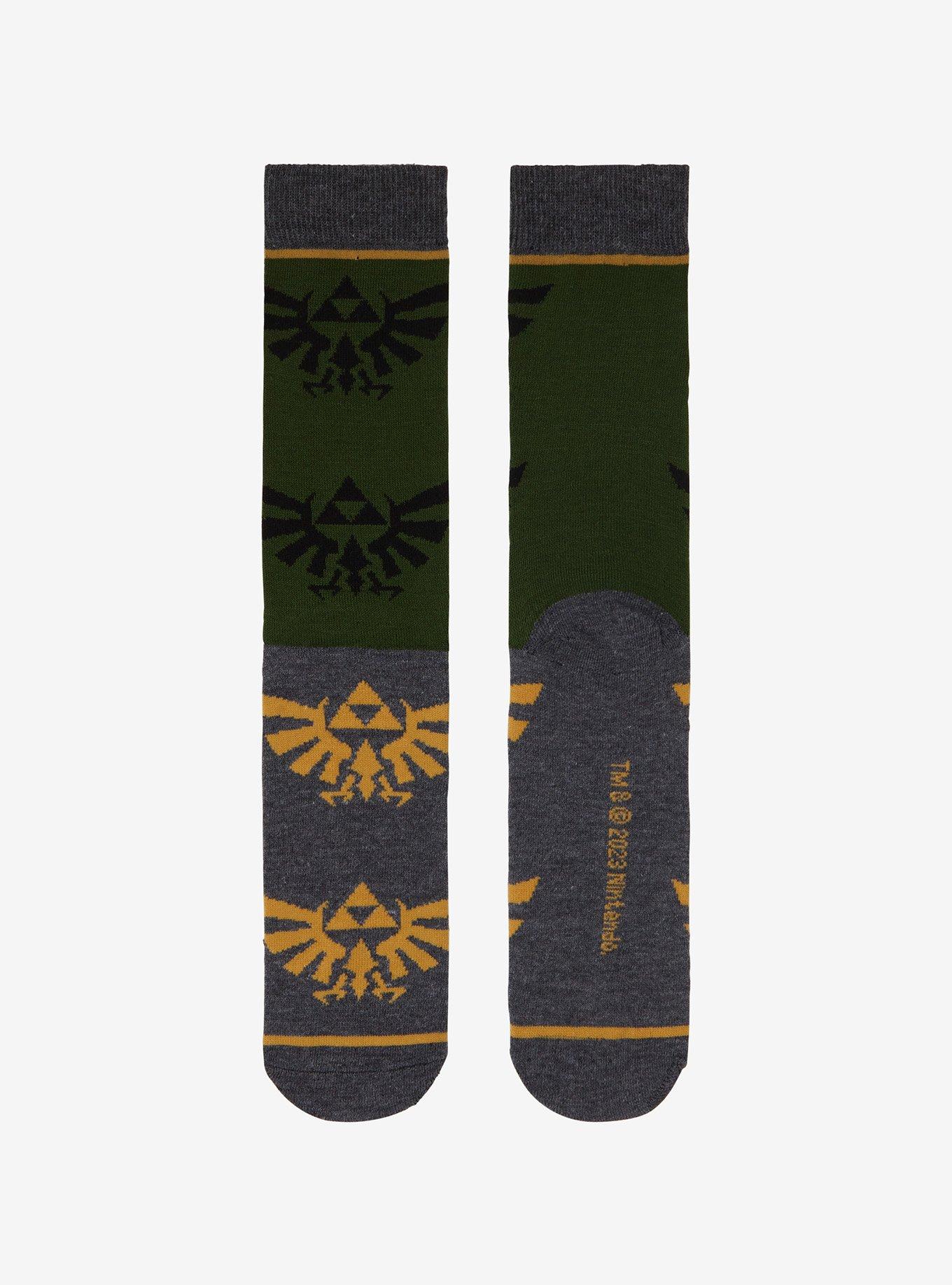 Nintendo The Legend of Zelda Royal Crest Crew Socks, , alternate