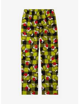 How The Grinch Stole Christmas Plaid Grinch Allover Print Sleep Pants - BoxLunch Exclusive, , hi-res