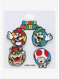 Nintendo Super Mario Bros. Characters Enamel Pin Set , , alternate