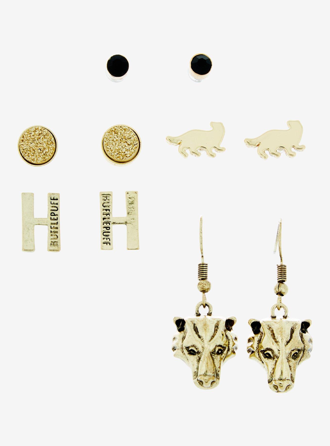 Harry Potter Hufflepuff Earring Set - BoxLunch Exclusive, , alternate