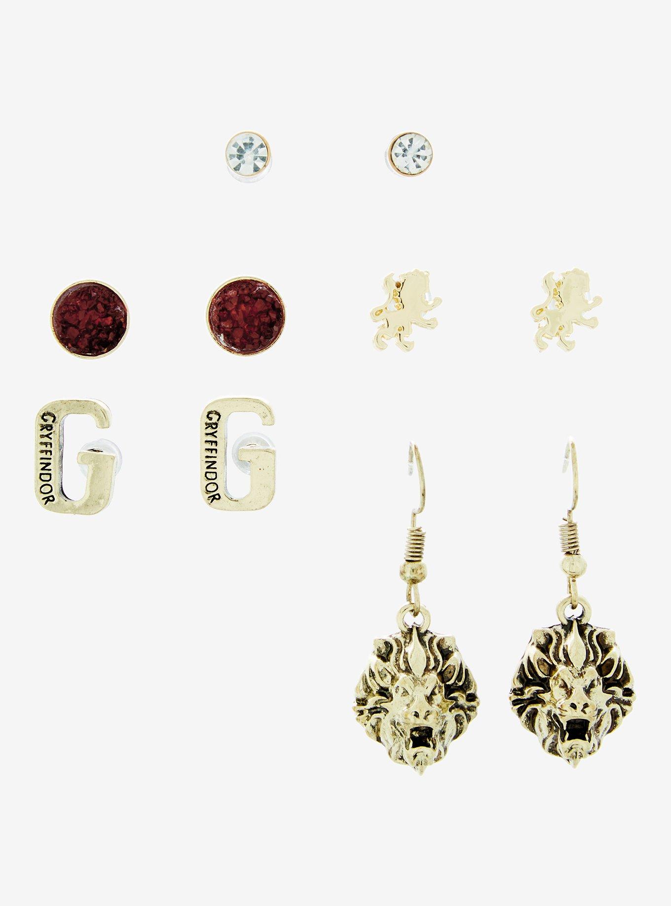 Harry Potter Gryffindor Earring Set - BoxLunch Exclusive, , hi-res