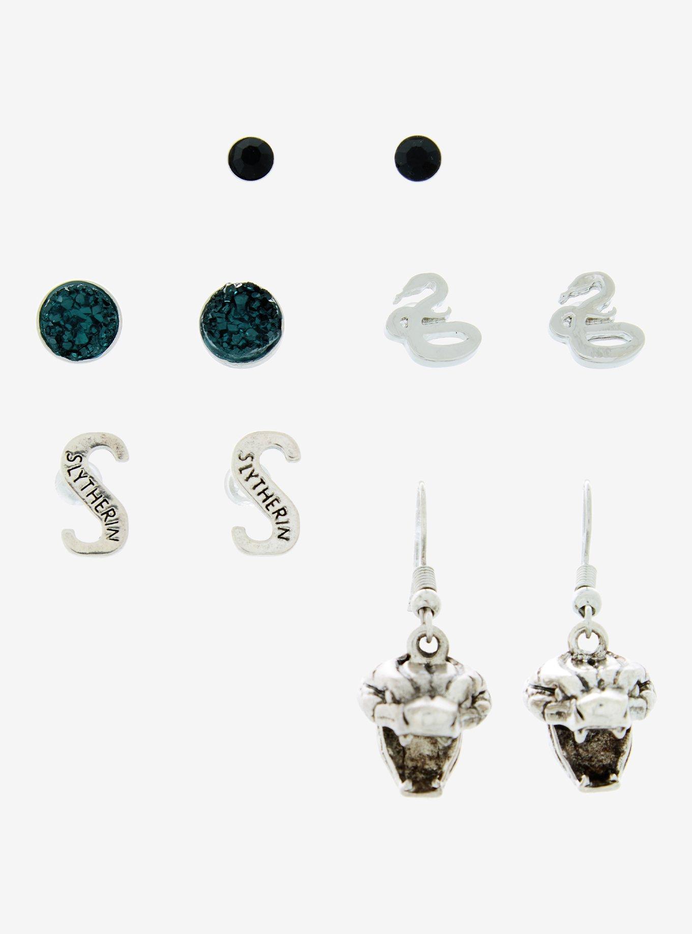 Harry Potter Slytherin Earring Set - BoxLunch Exclusive, , alternate