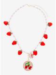 Strawberry Shortcake Embroidered Strawberry Pendant Necklace - BoxLunch Exclusive, , alternate
