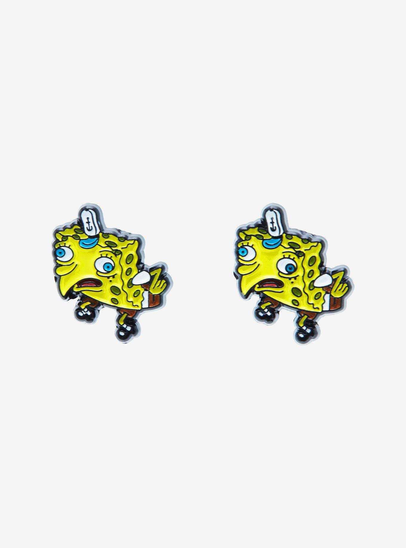 SpongeBob SquarePants Mocking SpongeBob Earrings - BoxLunch Exclusive, , alternate