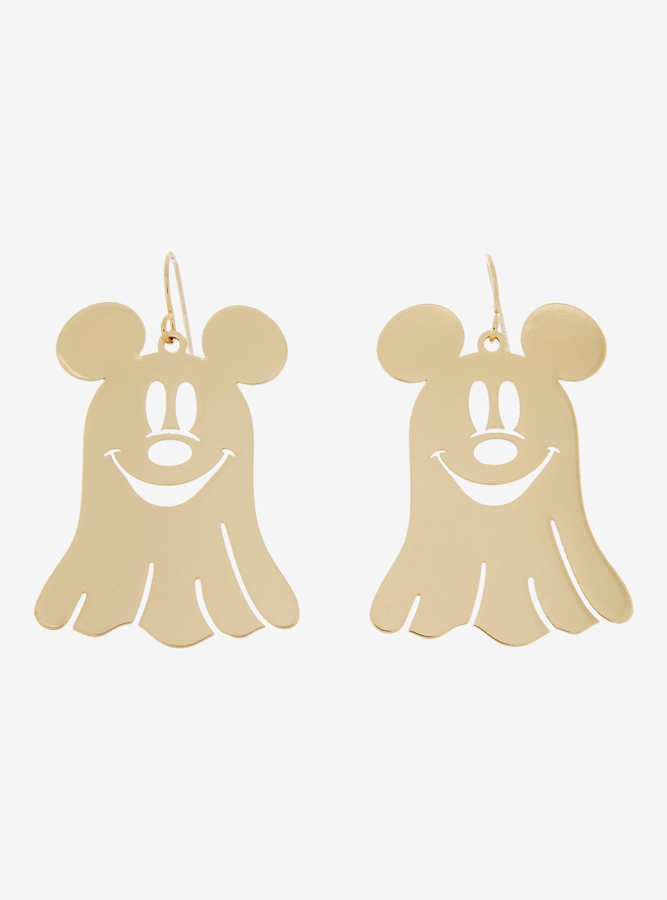 Disney Mickey Mouse Metal Ghost Earrings - BoxLunch Exclusive, , hi-res