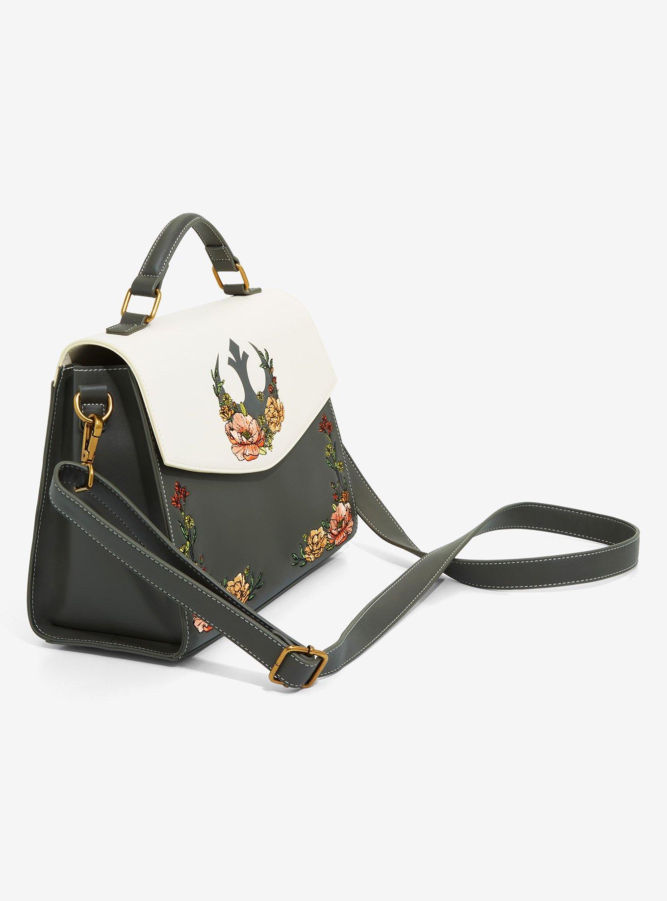 Loungefly Star Wars Rebel Symbol Floral Handbag - BoxLunch Exclusive, , alternate
