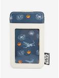 Loungefly Star Wars Gray and Cream Floral Rebel Cardholder - BoxLunch Exclusive, , alternate