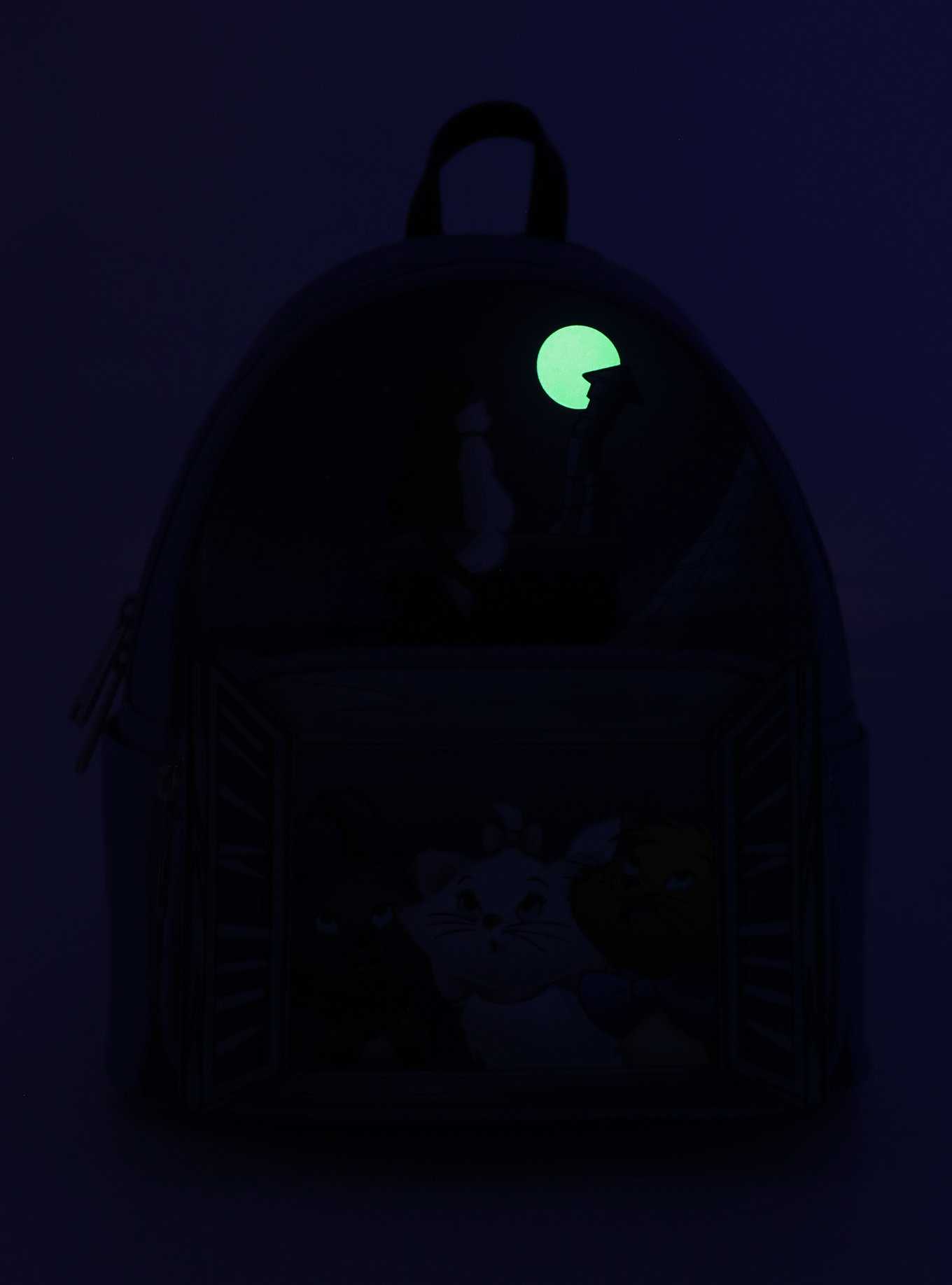 Loungefly Disney The Aristocats Window Portrait Glow-in-the-Dark Mini Backpack - BoxLunch Exclusive, , hi-res