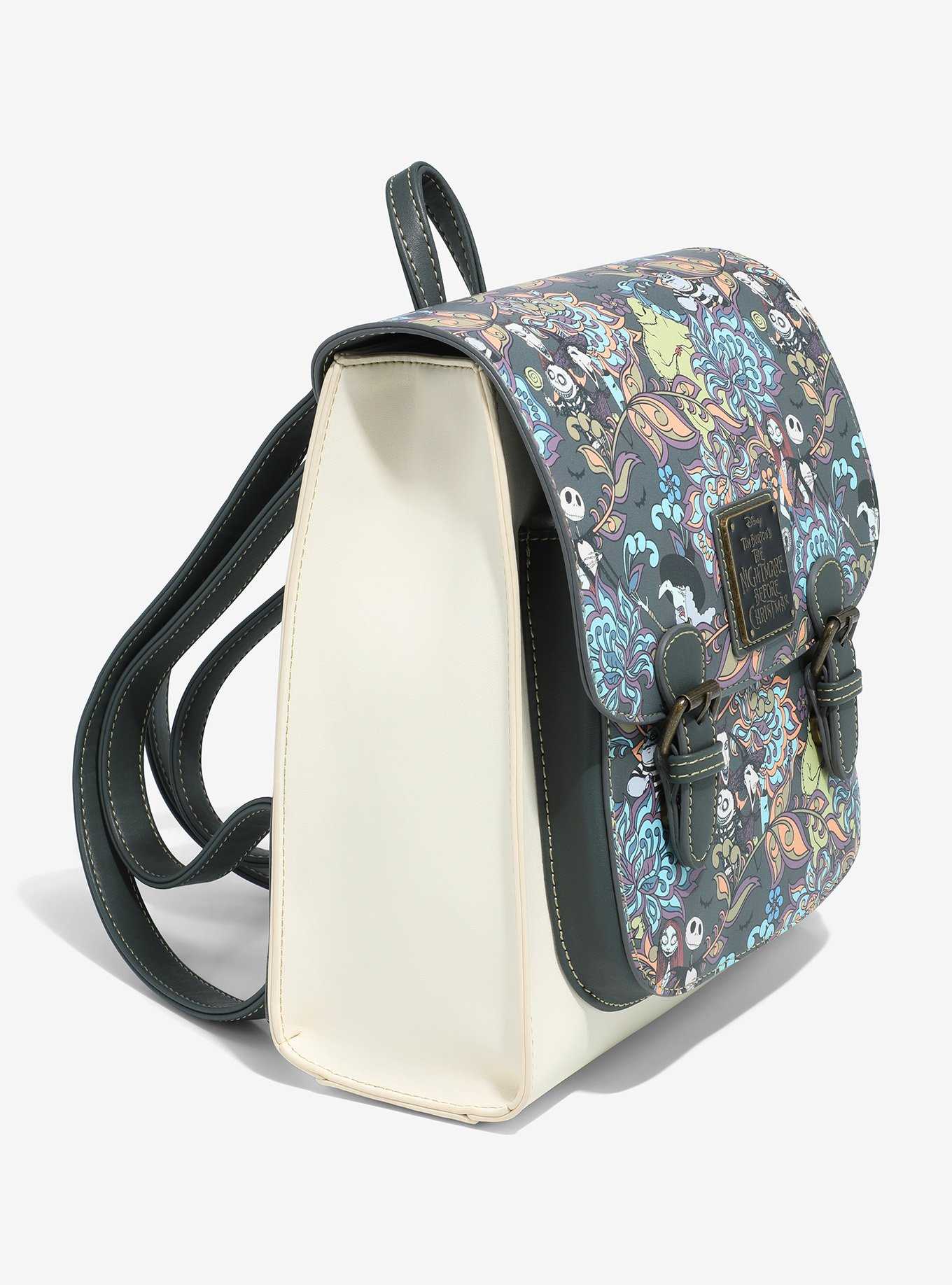Loungefly Disney The Nightmare Before Christmas Floral Character Allover Print Mini Backpack - BoxLunch Exclusive, , hi-res