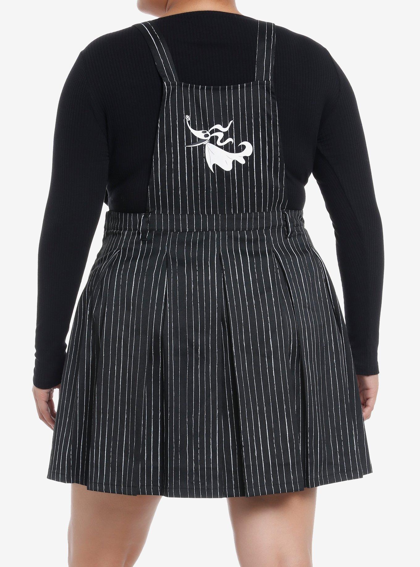 Her Universe The Nightmare Before Christmas Jack Pinstripe Skirtall Plus Size, WHITE, alternate