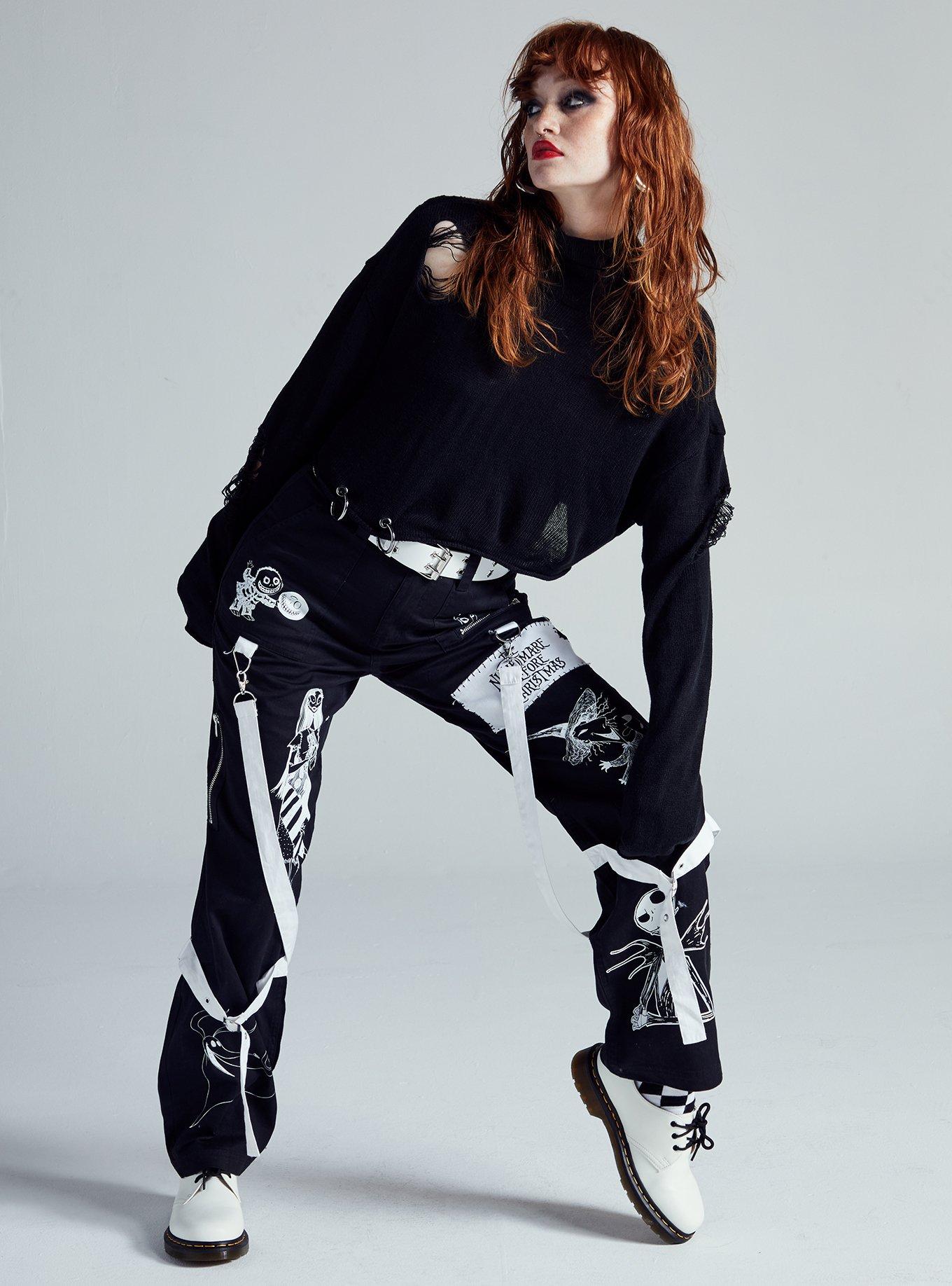 Her Universe The Nightmare Before Christmas Character Strappy Pants, WHITE, alternate