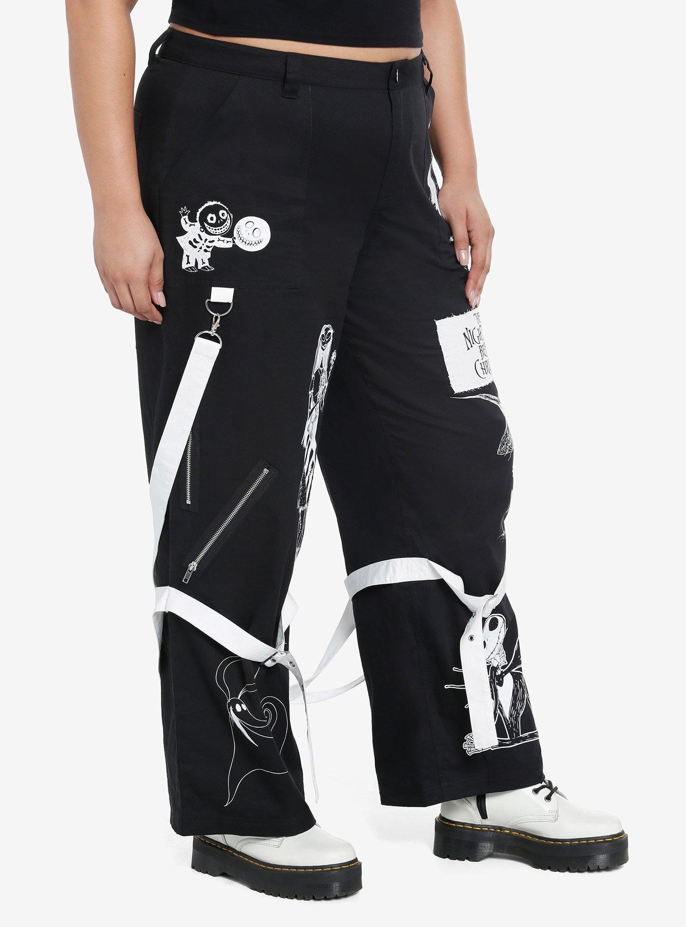 Her Universe The Nightmare Before Christmas Character Strappy Pants Plus Size, WHITE, alternate