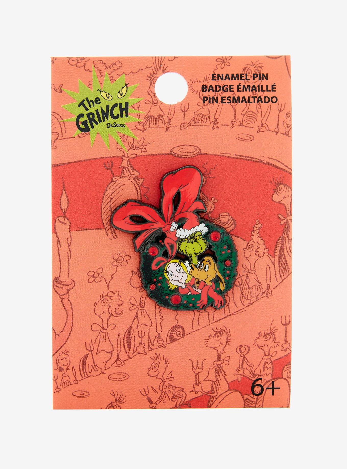 Loungefly How The Grinch Stole Christmas! Wreath Trio Enamel Pin, , alternate