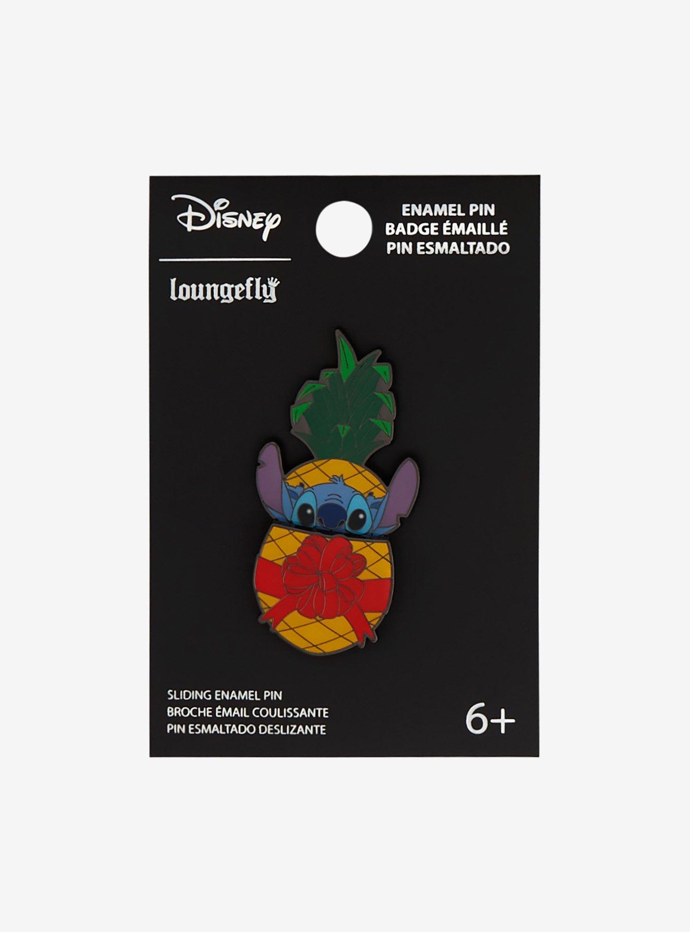 Loungefly Disney Lilo & Stitch Pineapple Gift Enamel Pin, , alternate