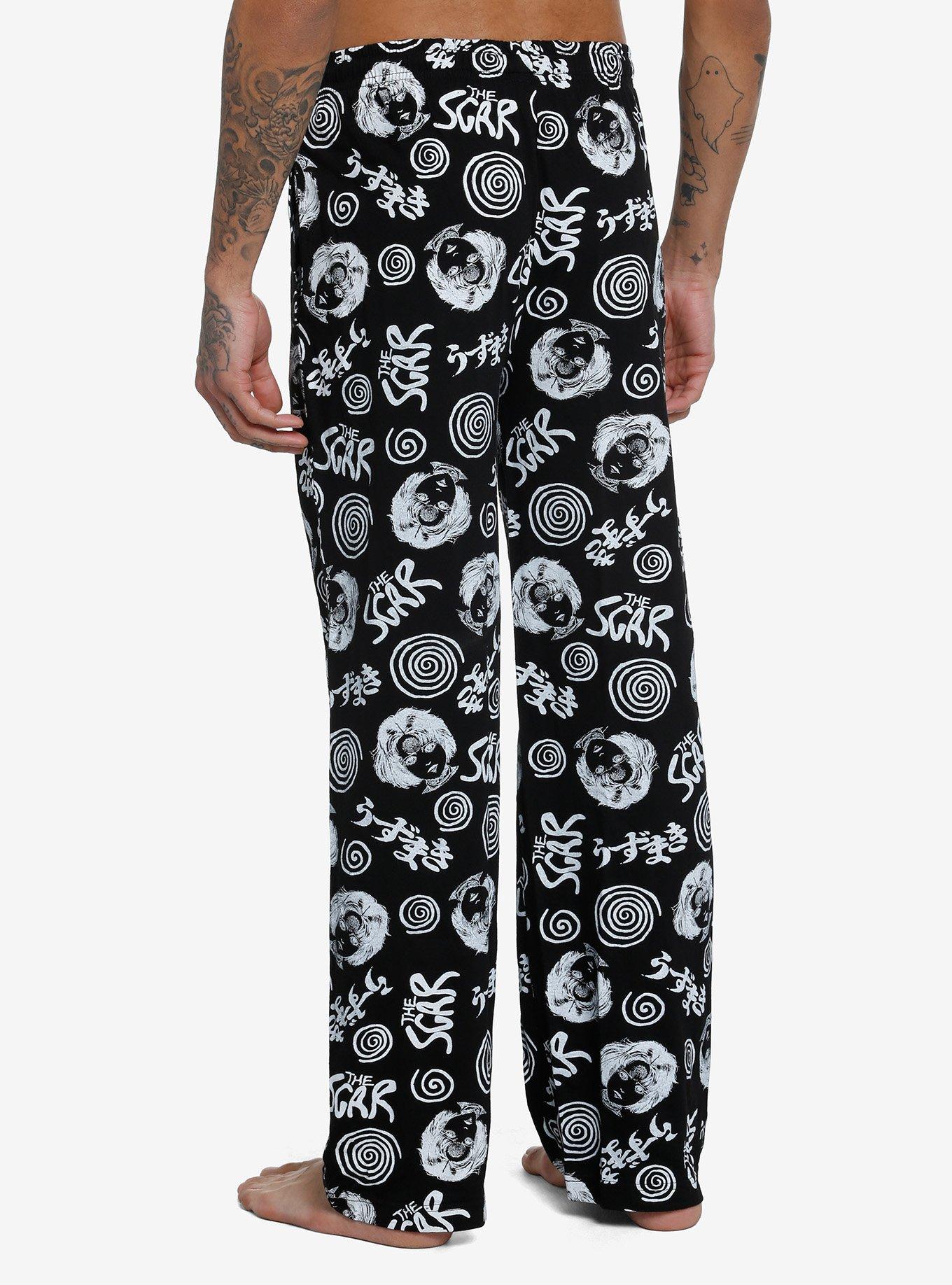 Junji Ito Uzumaki Pajama Pants, BLACK, alternate