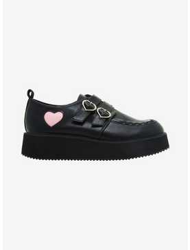 Koi Pink Heart Strappy Creepers, , hi-res