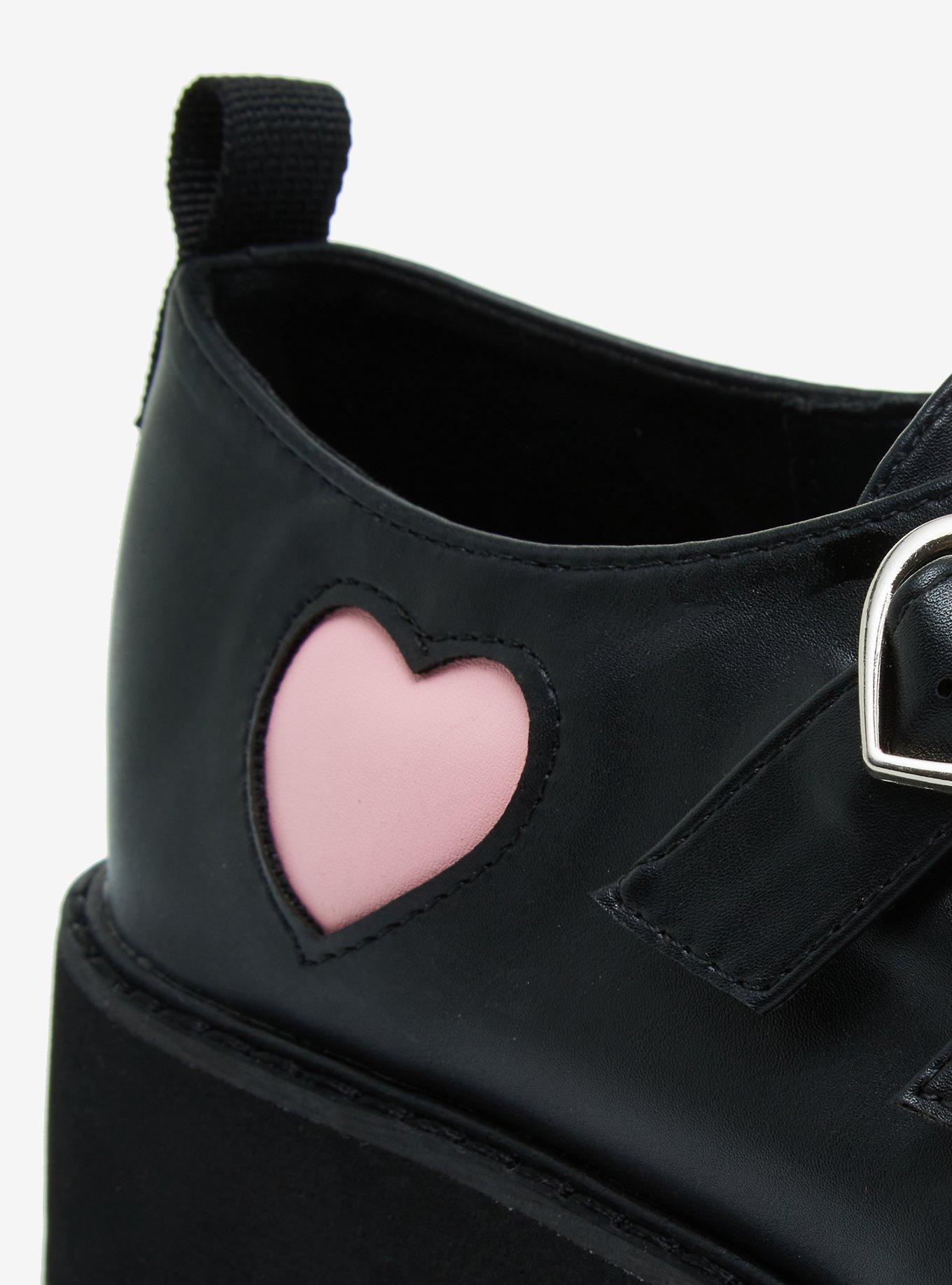 Koi Pink Heart Strappy Creepers, MULTI, alternate