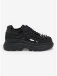Yoki Black Studded Platform Sneakers, MULTI, alternate