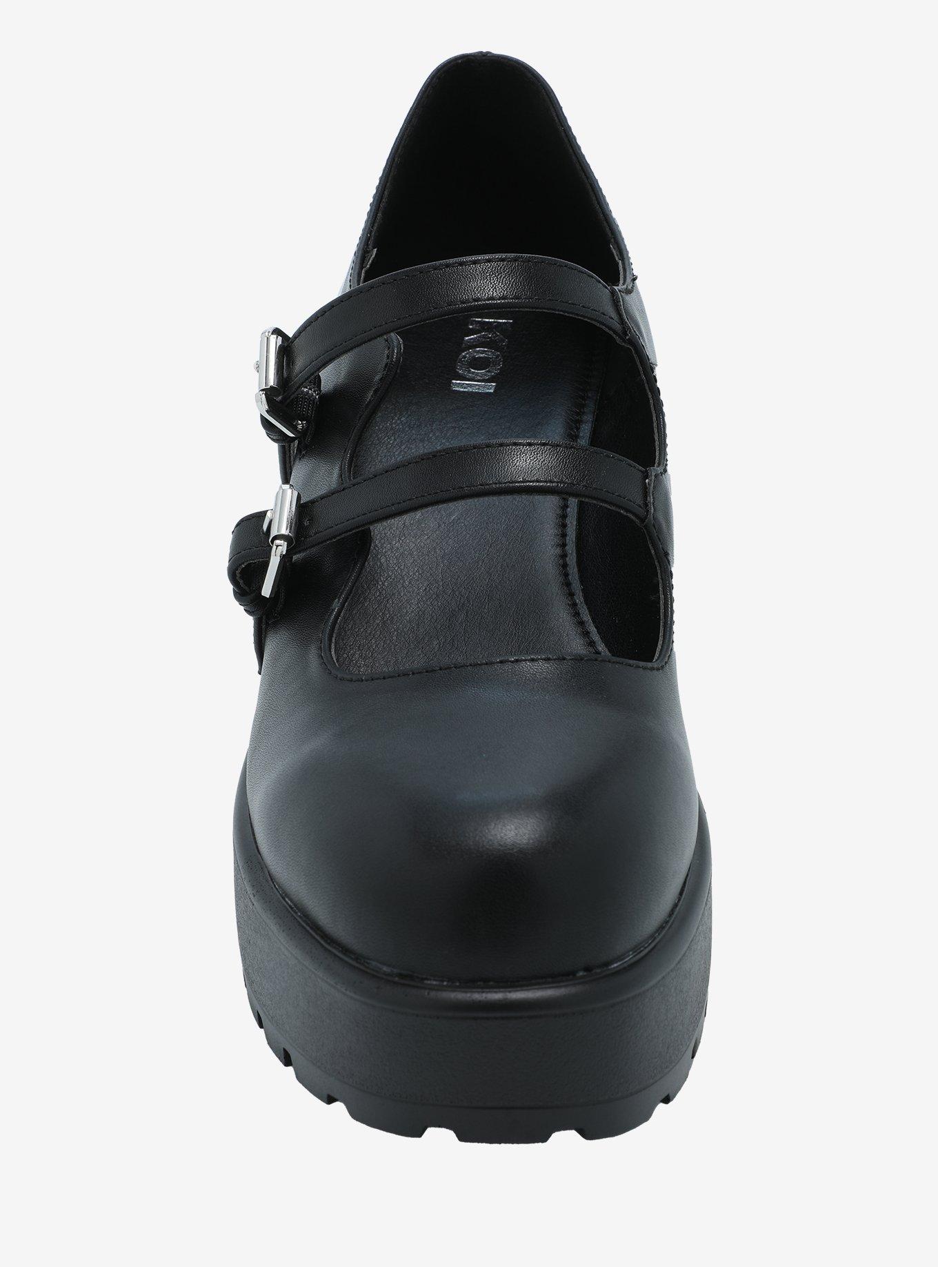 Koi Black Double Strap Mary Janes, MULTI, alternate