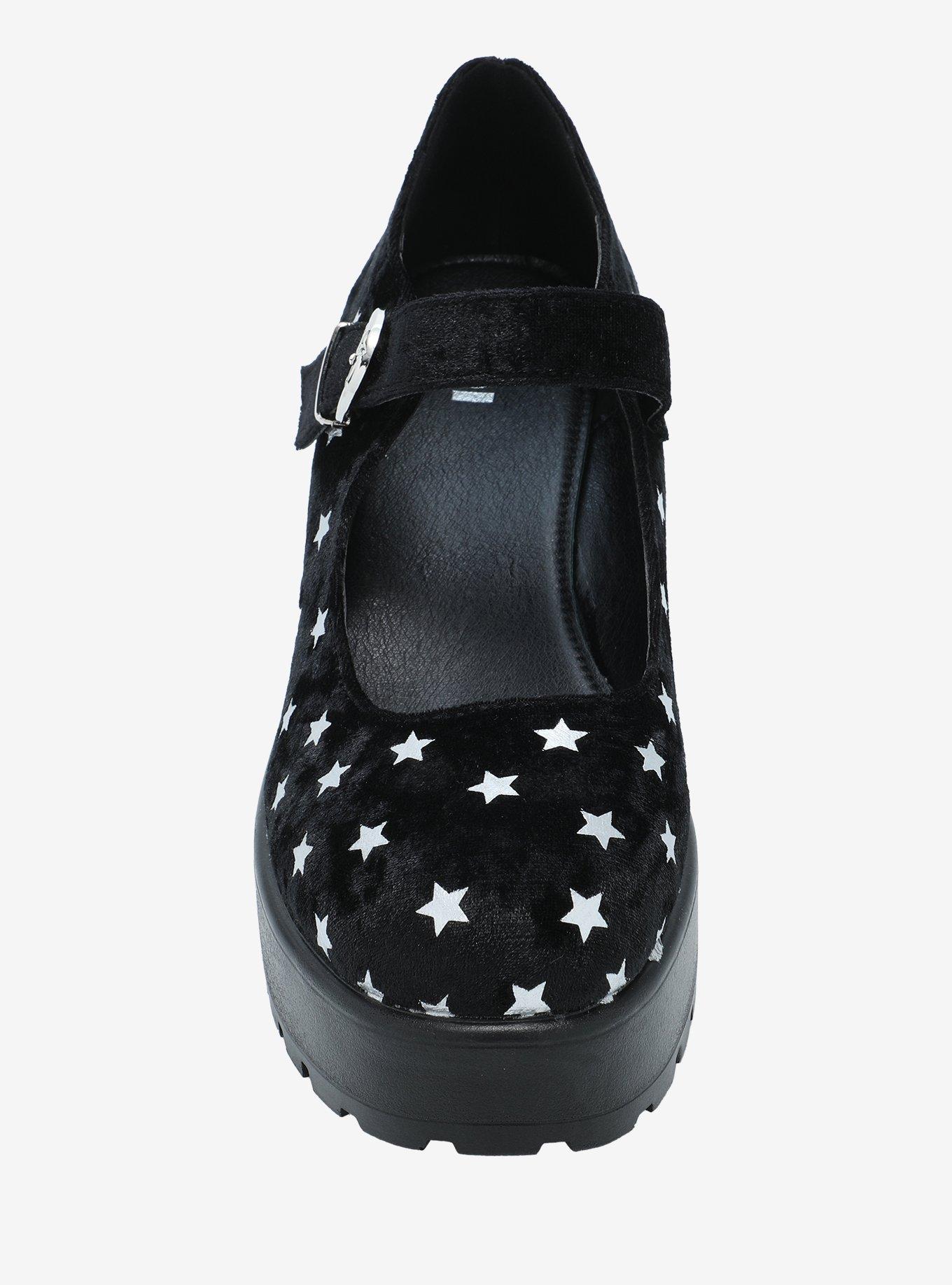 Koi Black Velvet Stars Mary Janes, MULTI, alternate