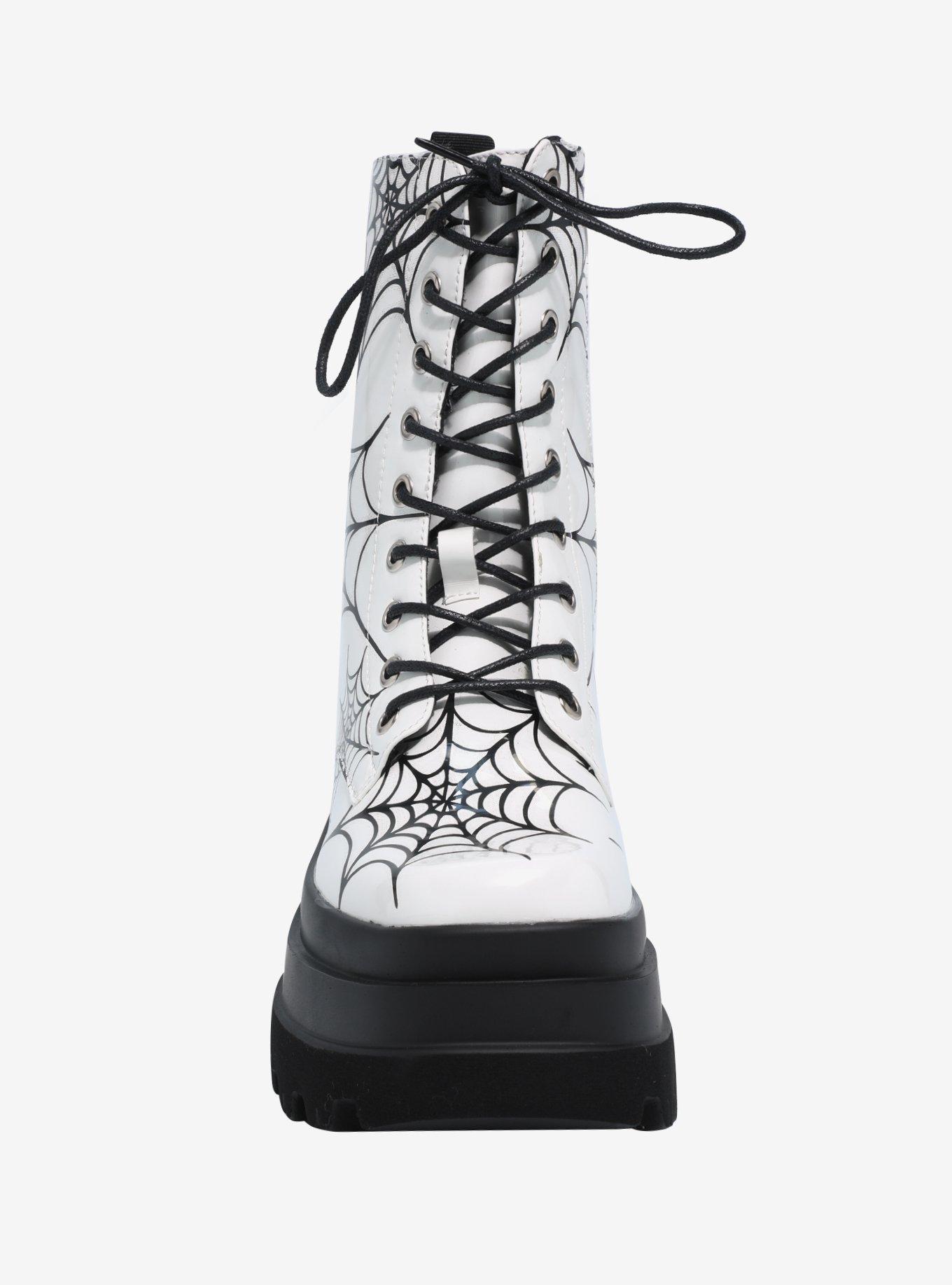 Koi Spiderweb Combat Boots, , hi-res