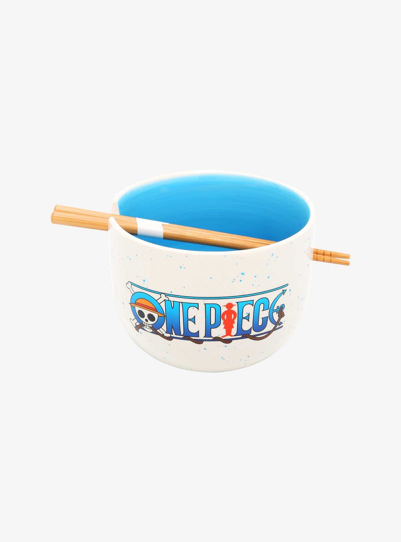 One Piece Logo Speckled Ramen Bowl With Chopsticks, , hi-res