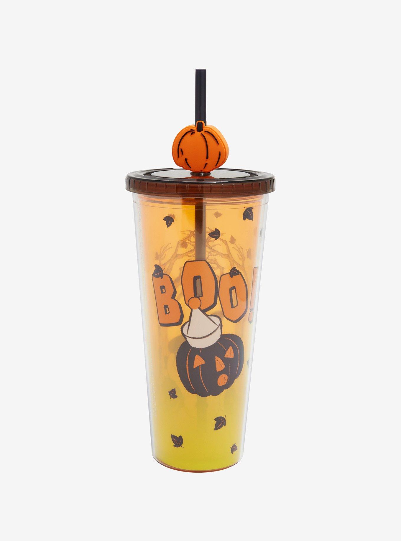 Disney Winnie the Pooh Jack-o-Lanterns Carnival Cup with Straw Charm, , alternate