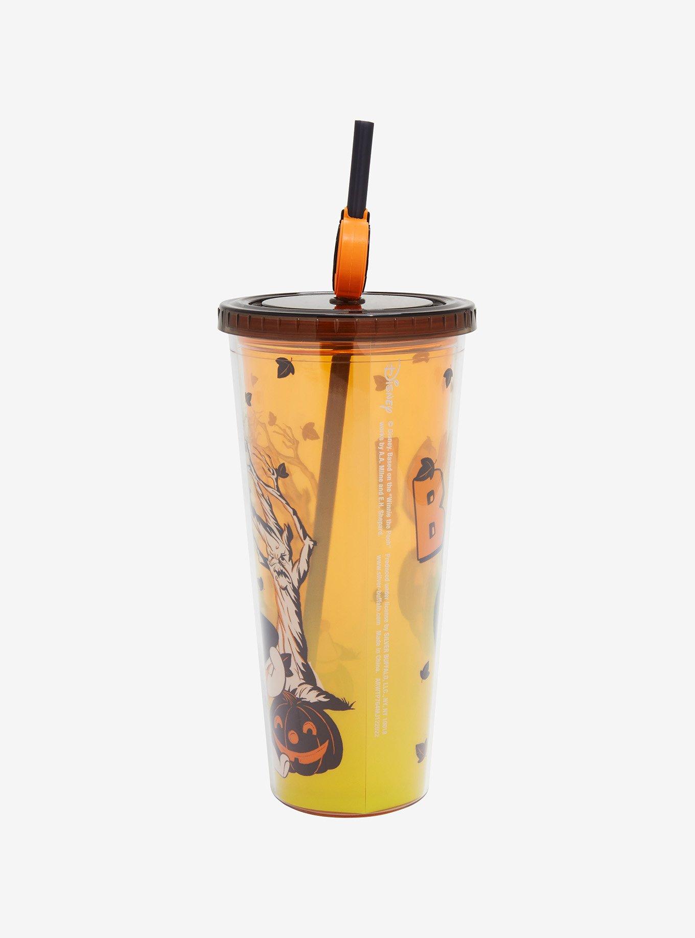 Disney Winnie the Pooh Jack-o-Lanterns Carnival Cup with Straw Charm, , alternate