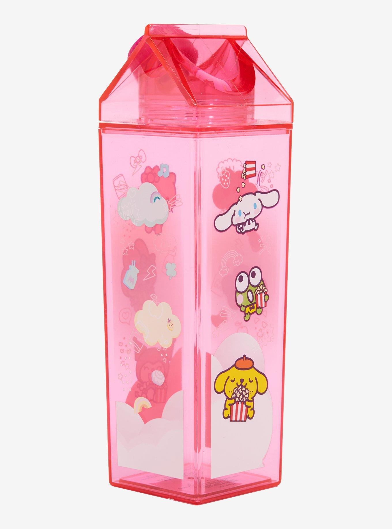 Sanrio Characters Pink Milk Carton Water Bottle, , alternate