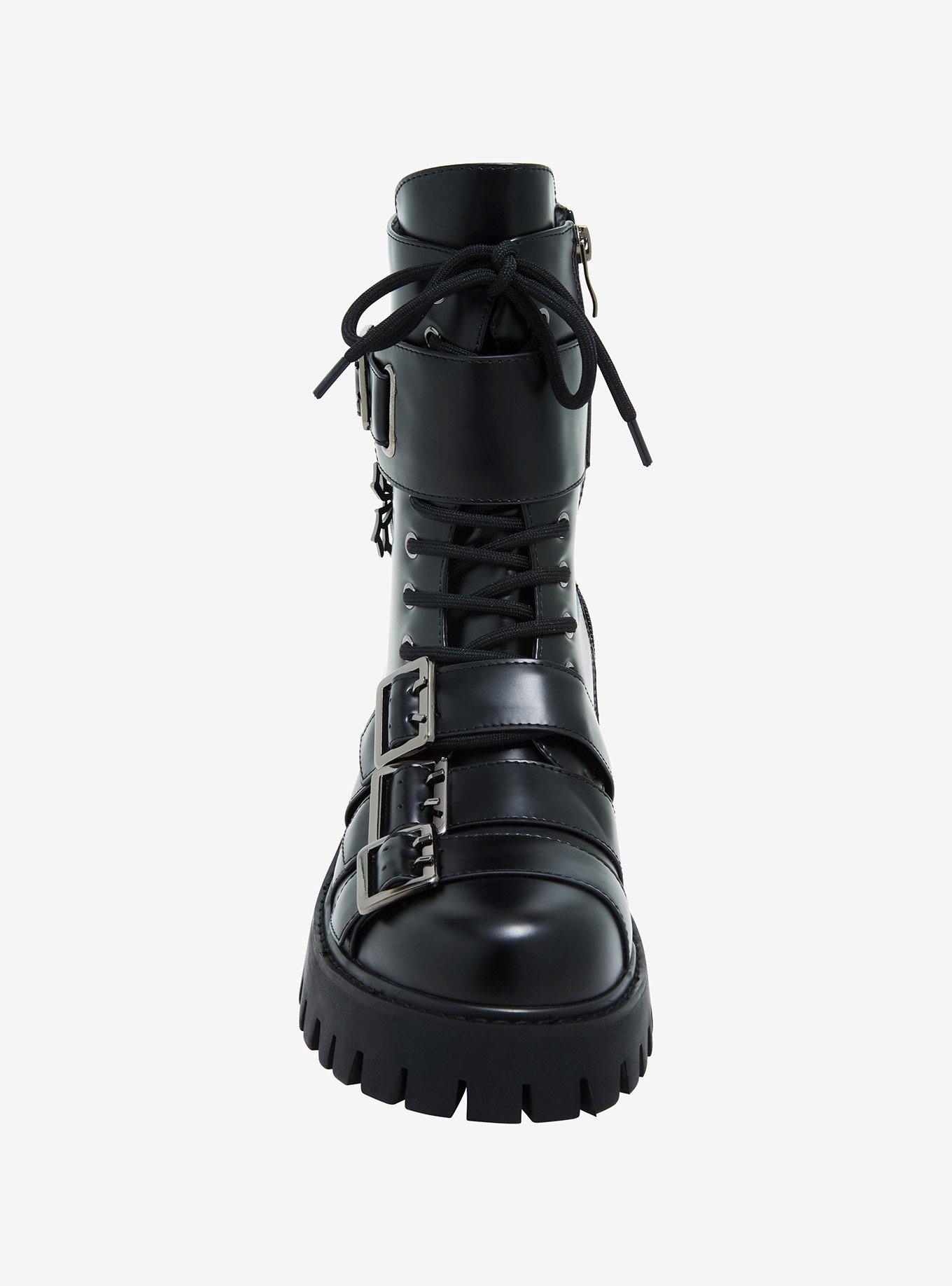 KOI Black Widow Platform Combat Boots, MULTI, alternate