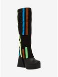 Koi Colorful Patch Leg Warmer Platform Boots, MULTI, alternate