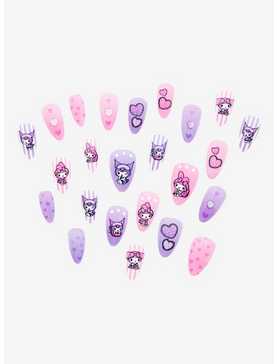 Sanrio My Melody & Kuromi Hearts Press On Nails Set, , hi-res