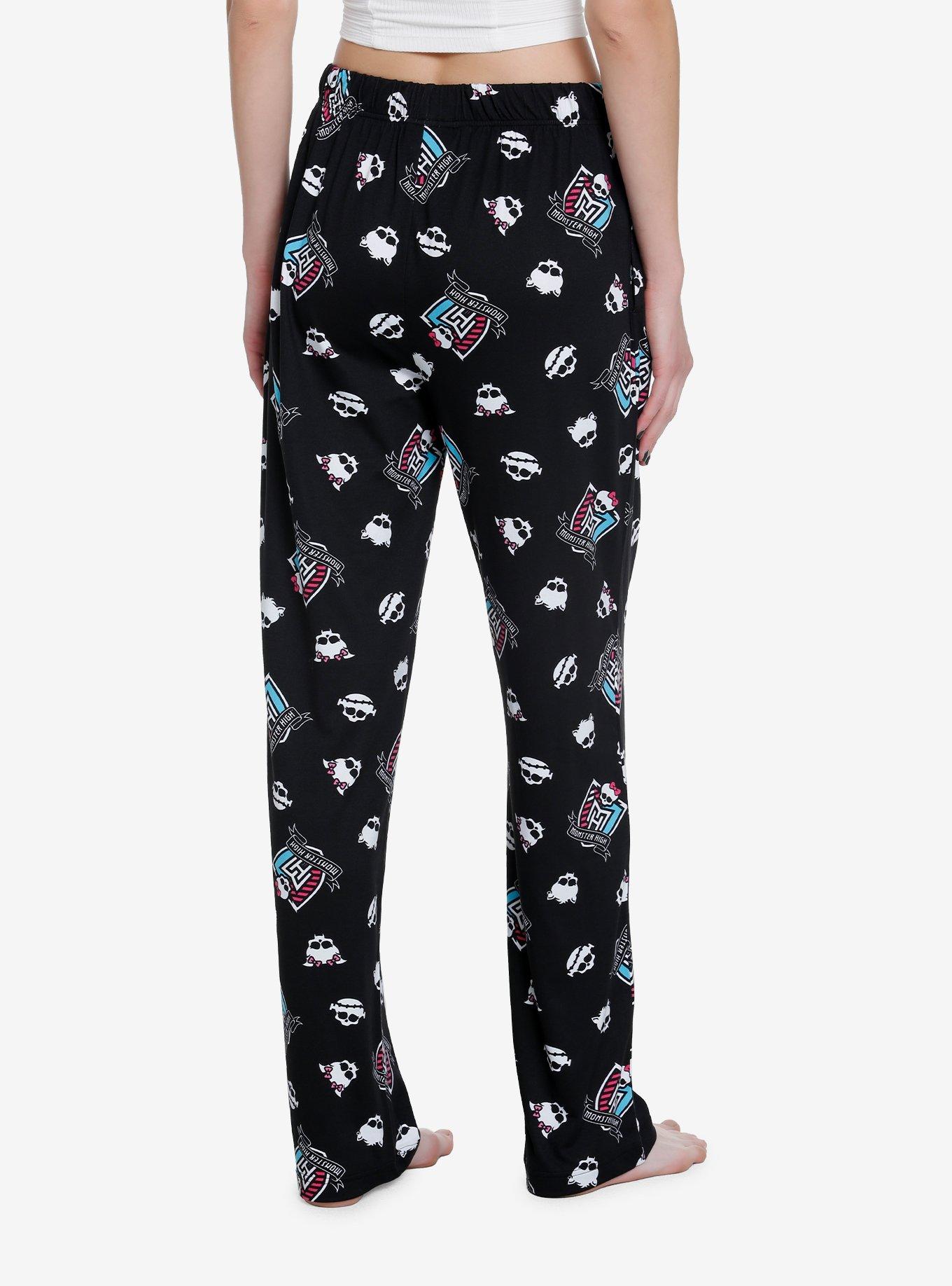 Monster High Logo Pajama Pants, BLACK, alternate