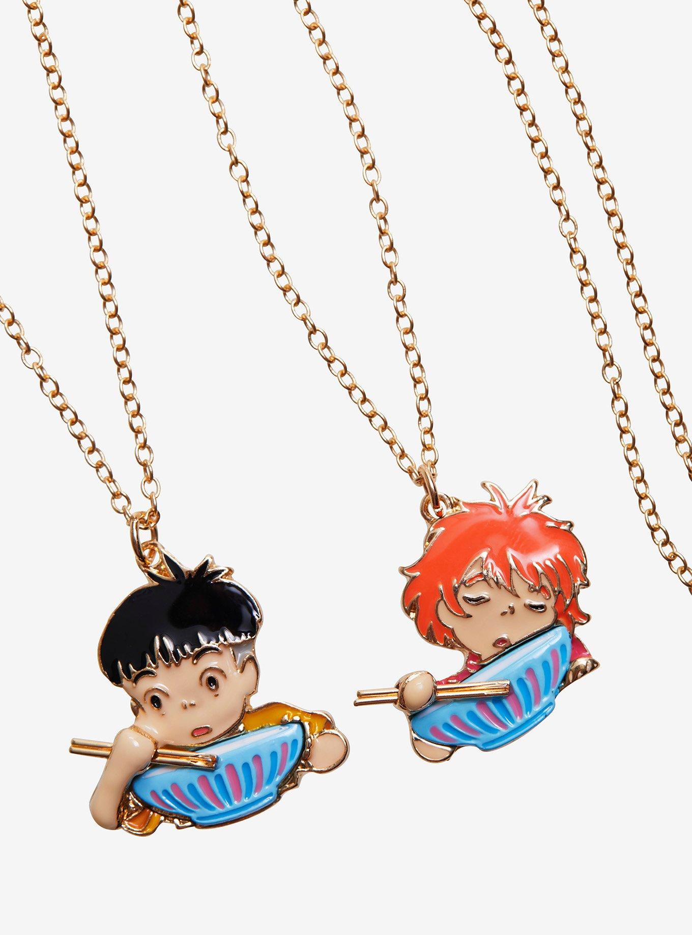Studio Ghibli Ponyo Sosuke & Ponyo Ramen Best Friend Necklace Set, , alternate