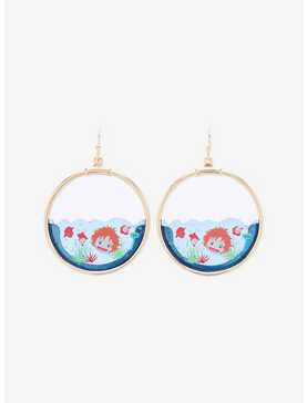 Studio Ghibli Ponyo Swimming Scene Hoop Earrings, , hi-res