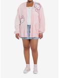 Hello Kitty Pink Grid Cardigan Plus Size, PINK, alternate