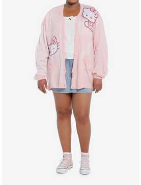 Hello Kitty Pink Grid Cardigan Plus Size, , hi-res