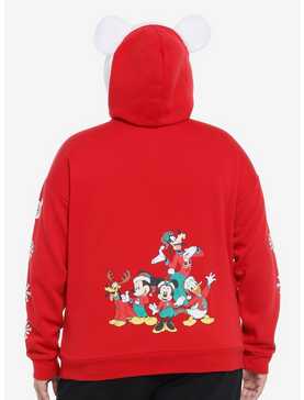 Her Universe Disney Mickey Mouse & Friends 3D Ear Holiday Hoodie Plus Size, , hi-res