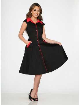 Black Dress with Red Trim, , hi-res