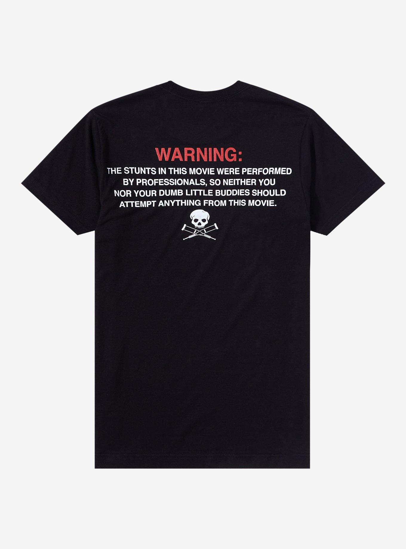 Jackass Logo Warning T-Shirt, BLACK, alternate