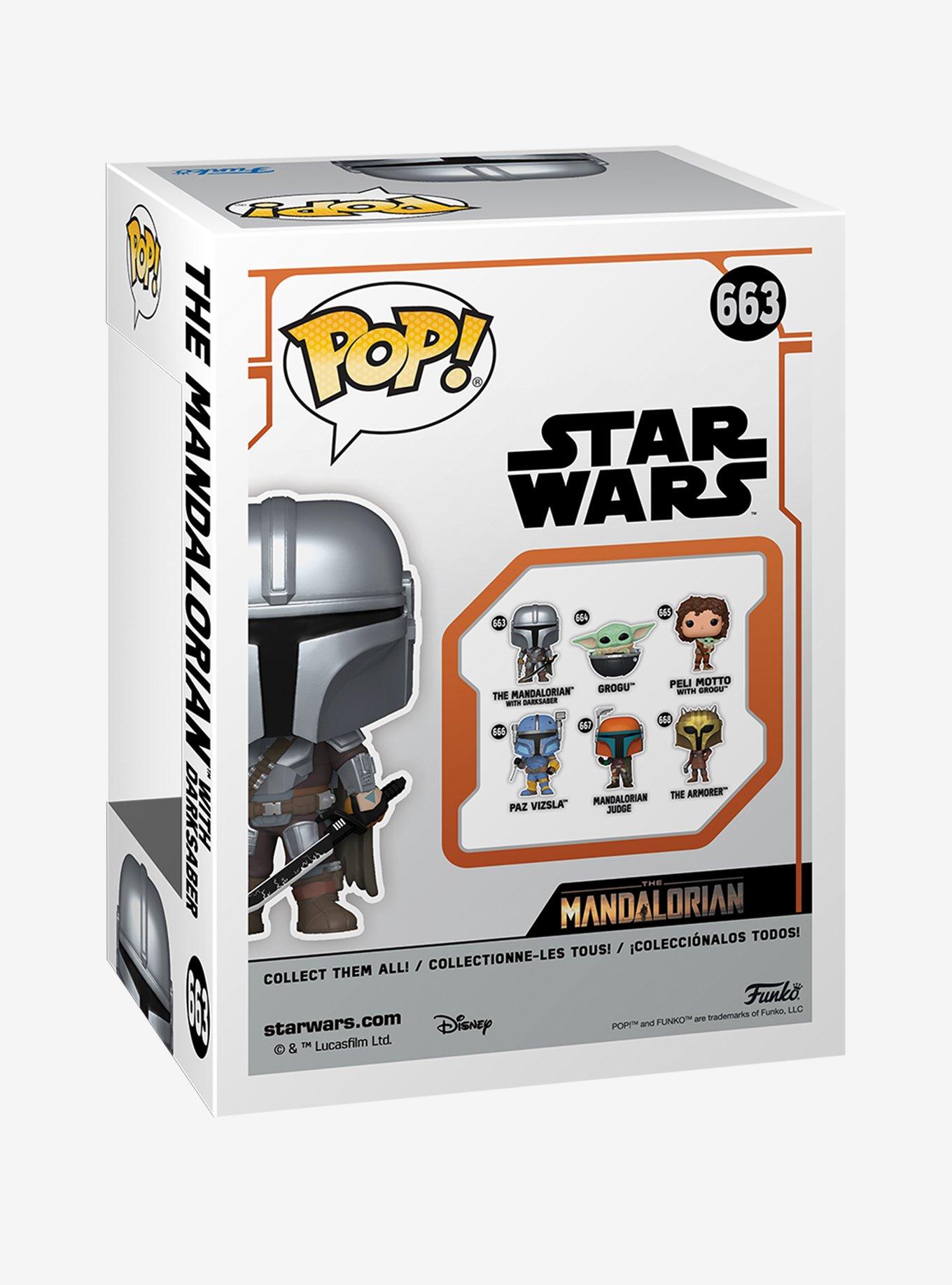 Funko Pop! Star Wars The Mandalorian with Darksaber Vinyl Bobble-Head, , alternate