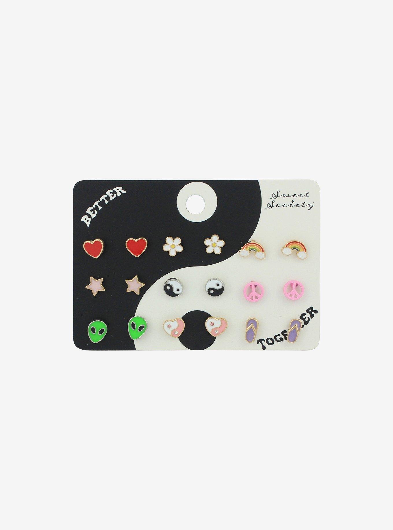 Sweet Society Y2K Icons Earring Set, , alternate