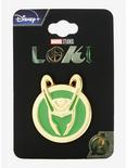 Marvel Loki Helmet Logo Enamel Pin - BoxLunch Exclusive, , alternate