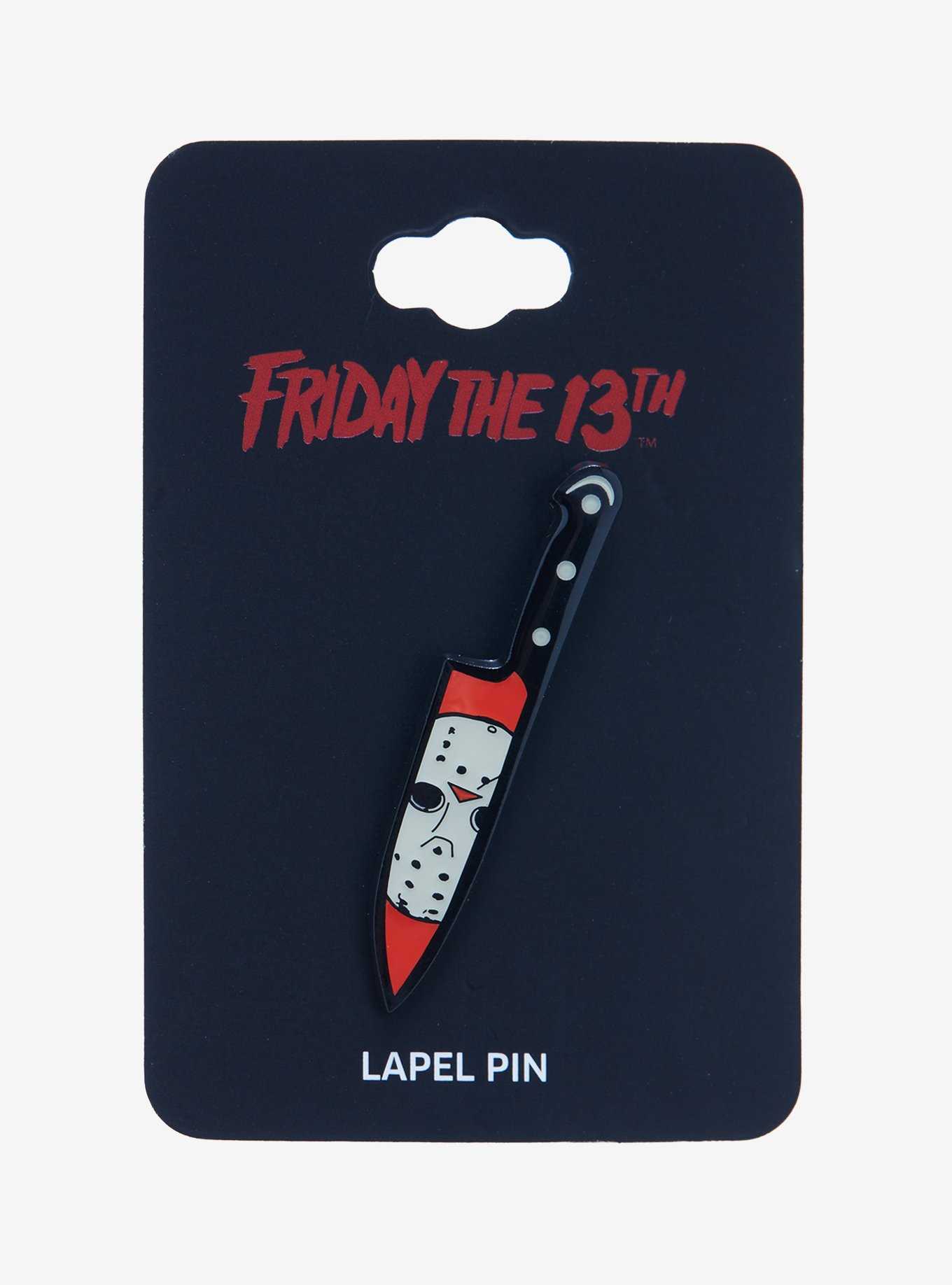Friday the 13th Knife Portrait Enamel Pin - BoxLunch Exclusive, , hi-res