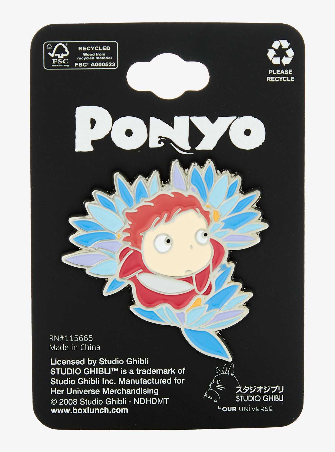 Studio Ghibli Ponyo Floral Ponyo Portrait Enamel Pin - BoxLunch Exclusive, , hi-res