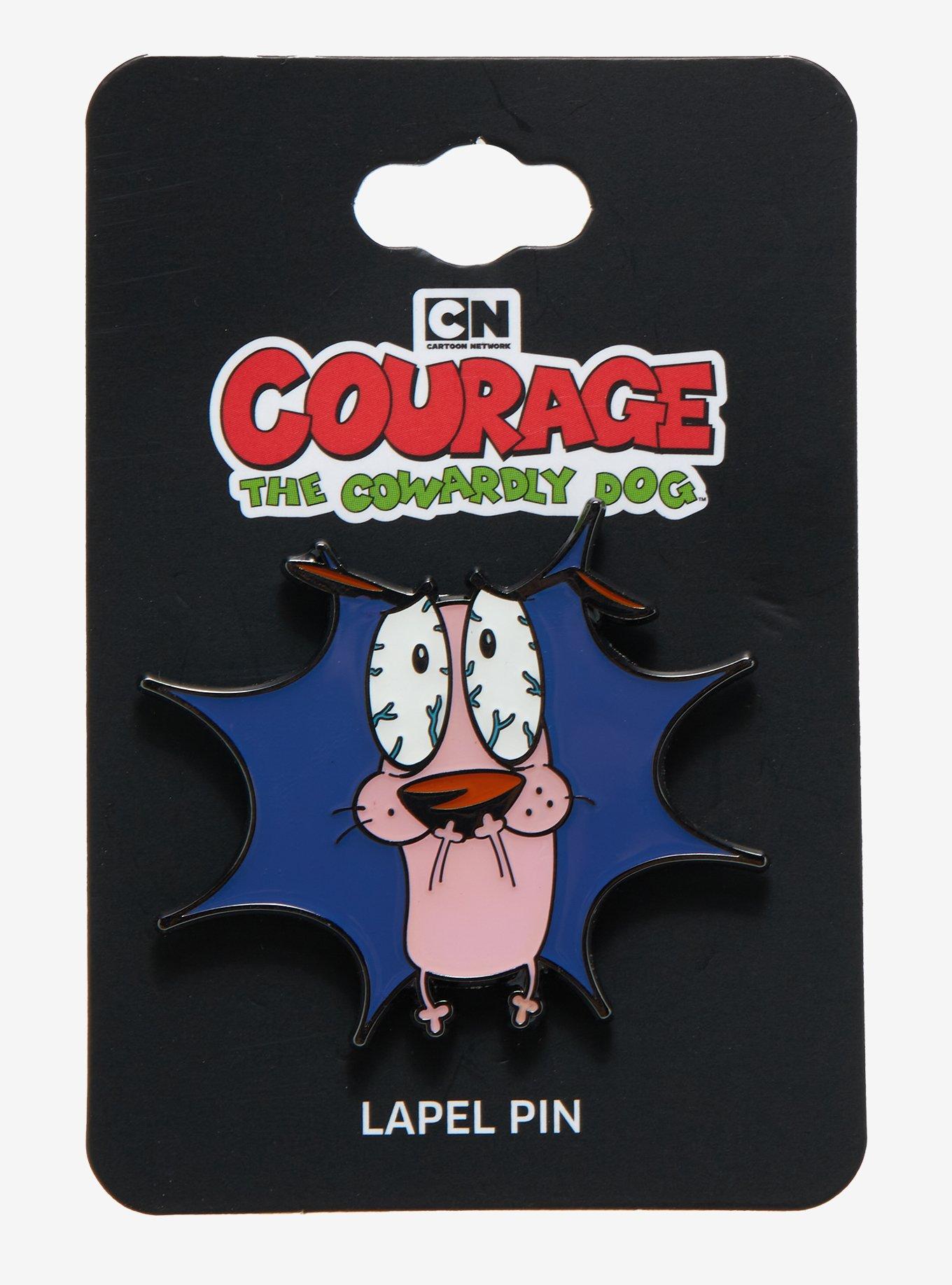 Courage the Cowardly Dog Scared Portrait Enamel Pin - BoxLunch Exclusive, , alternate