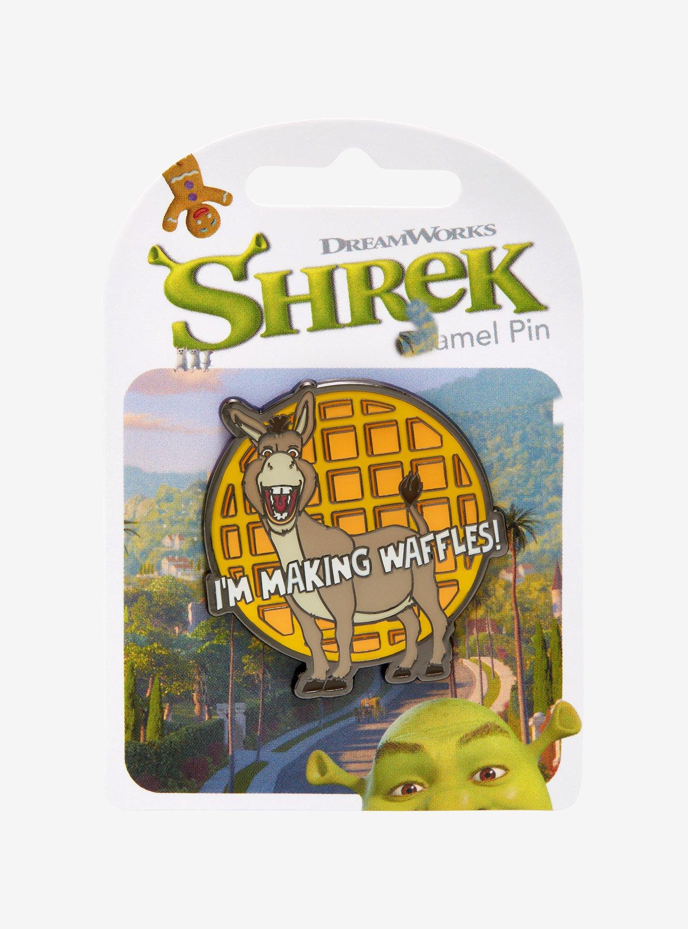Shrek Donkey I'm Making Waffles Enamel Pin - BoxLunch Exclusive, , alternate