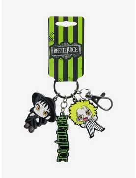 Beetlejuice Characters Multi-Charm Keychain - BoxLunch Exclusive, , hi-res