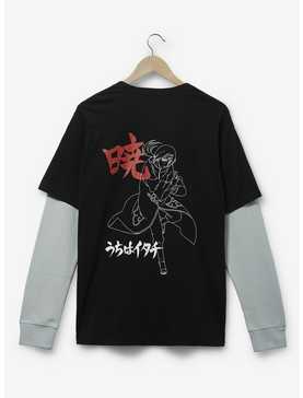 Naruto Shippuden Akatsuki Clouds Layered Long Sleeve T-Shirt - BoxLunch Exclusive, , hi-res