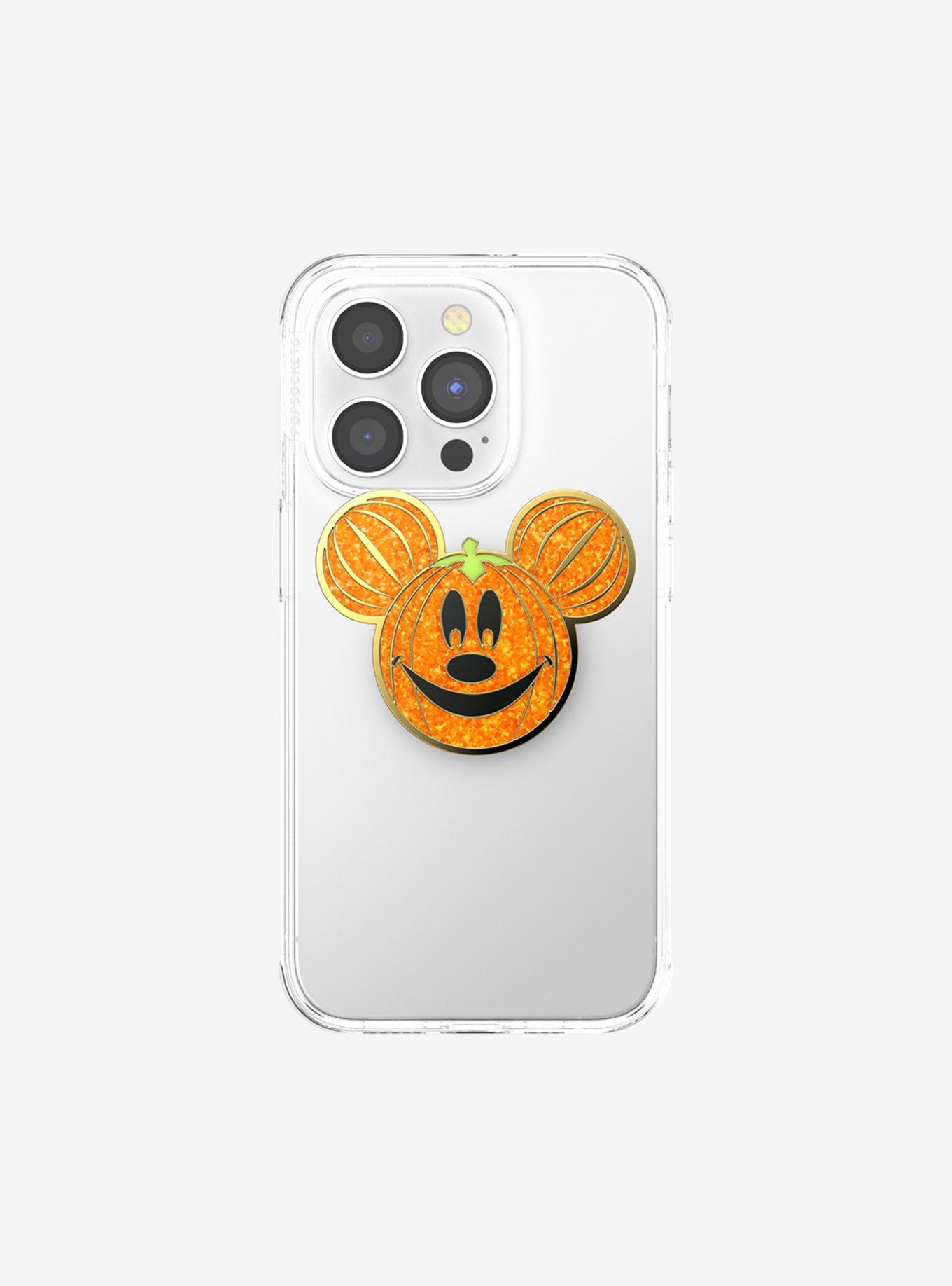 Disney Mickey Mouse Pumpkin Glittery Figural PopSockets PopGrip, , alternate
